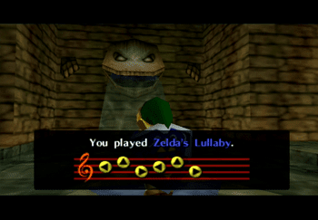Playing Zelda’s Lullaby to lower the water level