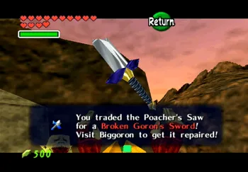 Receiving the Broken Goron’s Sword