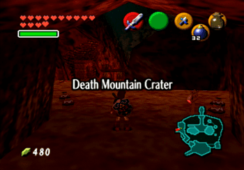 Death Mountain Crater Title Screen entrance