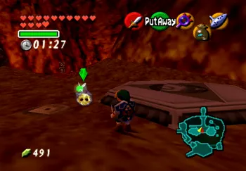 Location of the Gold Skulltula in the Death Mountain Crater