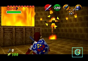 Targeting the Flame Dancer to use the Hookshot
