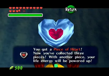 Piece of Heart inside the Ice Cavern