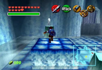 Jumping towards one of the Silver Rupees