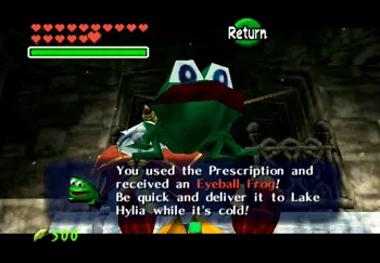 Obtaining the Eyeball Frog ingredient from the Zora King