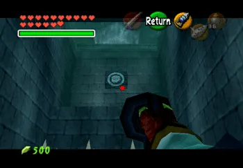Aiming at the Hookshot target