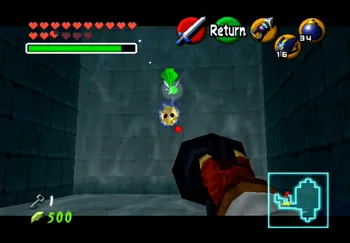 Location of the Gold Skulltula at the Water Temple