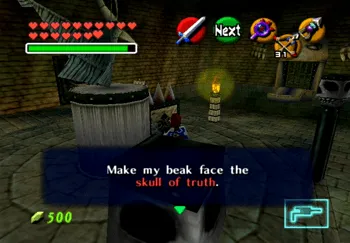 Make my beak face the skull of truth