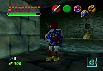 Link entering the room with the hidden scythes