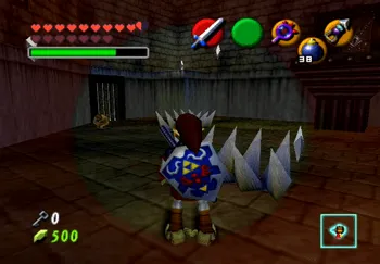 Using the Lens of Truth to see the hidden spikes and enemies