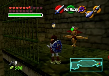 The Gold Skulltula near Pierre the Scarecrow in the Shadow Temple
