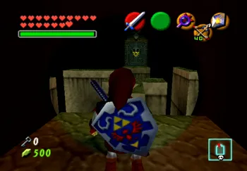 Using the Lens of Truth to reach the boss door in the Shadow Temple