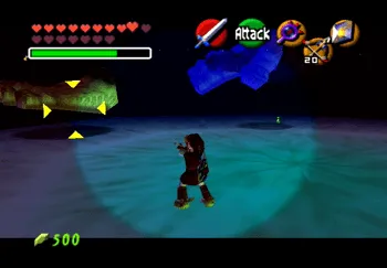 Hitting Bongo Bongo’s hands with the Fairy Bow