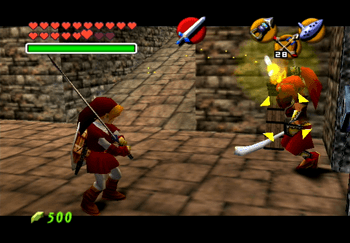Link battling against a Gerudo Thief