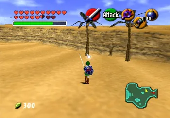 Link outside the Great Fairy’s Fountain in Desert Colossus