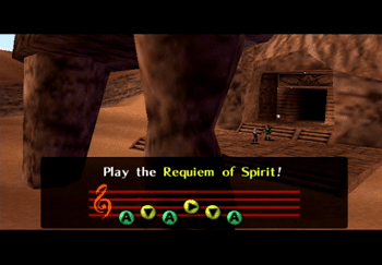 Sheik teaching Link the Requiem of Spirit
