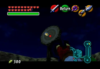Obtaining the Gold Skulltula on the target in the Gerudo Fortress