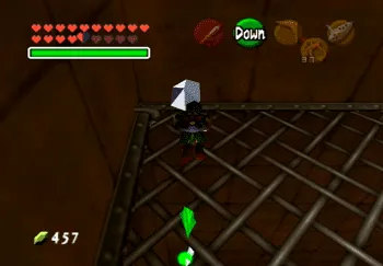 Climbing a chain link fence to retrieve the last Silver Rupee