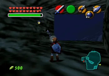 The final Gold Skulltula in the Zora’s Fountain