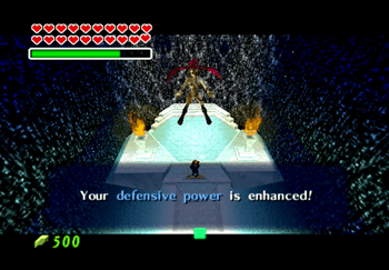 The Great Fairy giving Link Enhanced Defensive Power