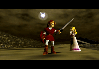 Link picking up the Master Sword
