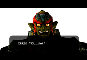 Ganondorf cursing Link at the end of the game