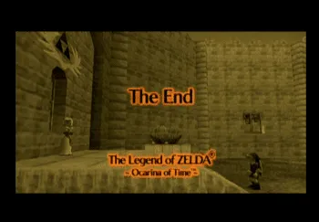 The End screen of Legend of Zelda: Ocarina of Time